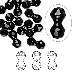 Swarovski Faceted Modular 5150 - 11x6mm - Jet
