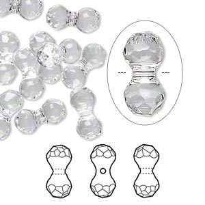 Swarovski Faceted Modular 5150 - 11x6mm - Silver Shade