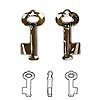 Swarovski Faceted Key Pendant 6919 - 30mm - Bronze shade