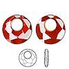 Swarovski Faceted Victory Pendant 6041 - 28mm - Red Magma