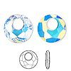 Swarovski Faceted Victory Pendant 6041 - 18mm - Crystal AB