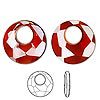 Swarovski Faceted Victory Pendant 6041 - 38mm - Red Magma