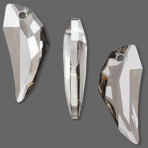 Swarovski Faceted Pegasus Pendant 6150 - 30x14mm - Crystal Satin