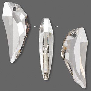 Swarovski Faceted Pegasus Pendant 6150 - 30x14mm - Silver Shade