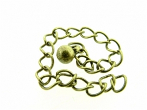 Verlengketting 8cm - 3 stuks - Old Gold