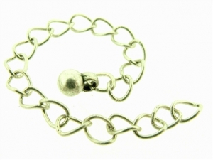 Verlengketting 8cm - 3 stuks - Old Silver