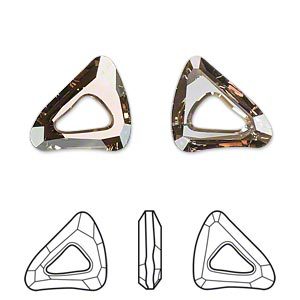 Swarovski Faceted Organic Cosmic Triangle Fancy Stone 4736 - 23x20mm - Bronze Shade