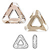 Swarovski Faceted Organic Cosmic Triangle Fancy Stone 4737 - 30mm - Golden Shadow