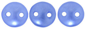 2hole Lentil-bead 6mm Pearl Coat - Baby Blue 366-06-25015