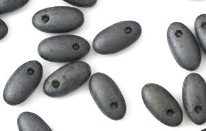 Rizo Bead 2.5 x 6mm Mat Hematite  - 374-26-M14400