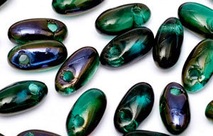 Rizo Bead 2.5 x 6mm Emerald Iris Blue - 374-26-BR5073