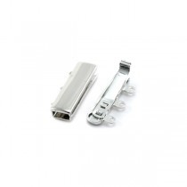 Slot met 3 oogjes 18x6mm - Rhodium - Edelstaal - 1010158