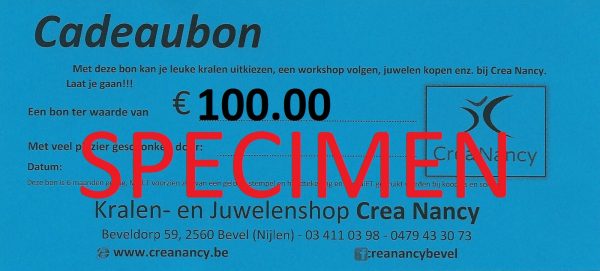 Aankoopbon van €100,00