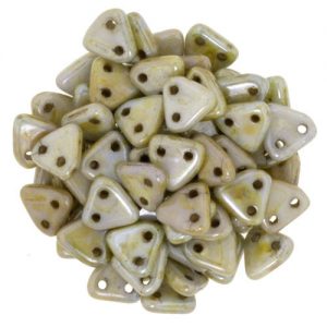 Triangle bead 6mm - Opaque Ultra Luster Green - 371-06-P65455