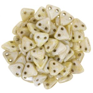 Triangle bead 6mm - Opaque Luster Picasso - 371-06-P65401