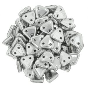 Triangle bead 6mm - Matte Metallic Silver - 371-06-K0170