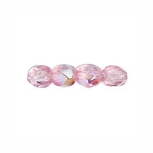 Firepolish Facet 3mm - Light Rose AB - 1200244(cr)