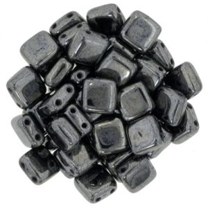 Tile beads 6 x 6mm - Hematite - 250-66-14400
