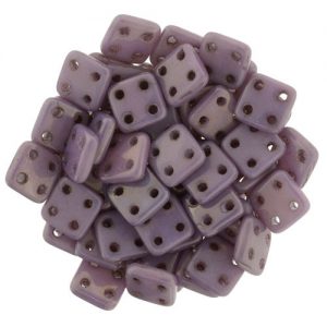Quadra Tile beads 6 x 6mm - Luster Opaque Lilac - 387-06-P14415