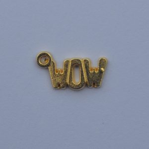 "WOW" 12x5mm Gold
