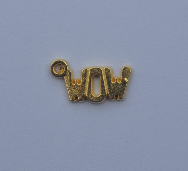 "WOW" 12x5mm Gold