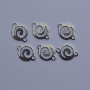 Tussenstukje met 2 oogjes 8.4mm - Whirlpool - 6 stuks - 50298