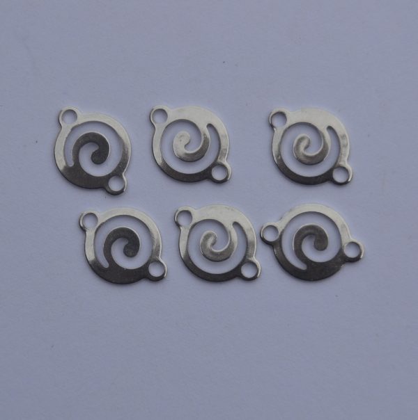 Tussenstukje met 2 oogjes 8.4mm - Whirlpool - 6 stuks - 50298