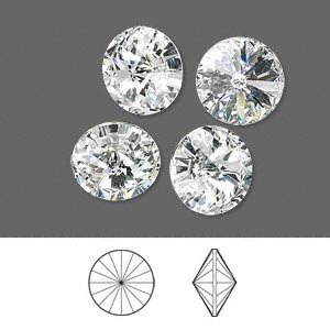 Rivoli 12mm - Crystal Foil Back