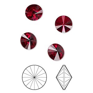 Rivoli 8mm - Siam Foil Back