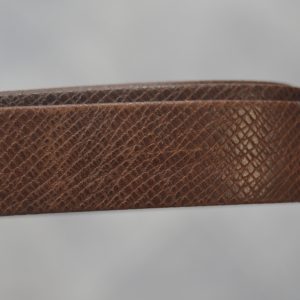 Plat leder 20mm - Snake Style Brown - PROMOTIE