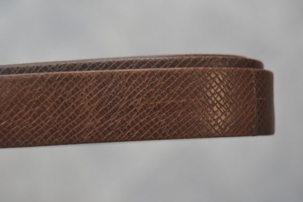 Plat leder 20mm - Snake Style Brown - PROMOTIE