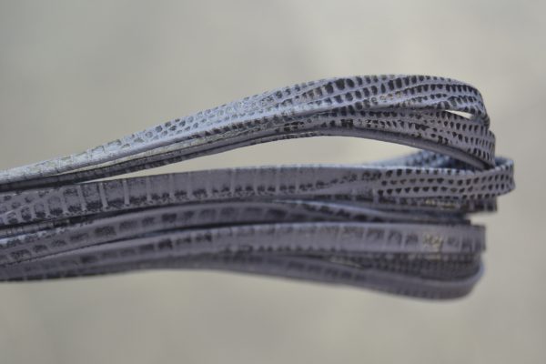 Plat leder 5mm - Blue Sky Lizard - PROMOTIE
