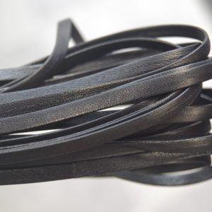 Plat leder 5mm - Dark Blue - PROMOTIE
