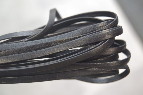 Plat leder 5mm - Dark Blue - PROMOTIE