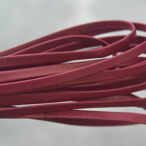 Plat leder 5mm - Burgundy - PROMOTIE