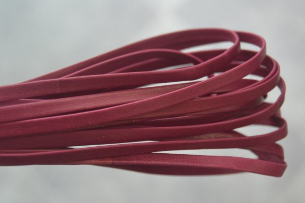 Plat leder 5mm - Burgundy - PROMOTIE