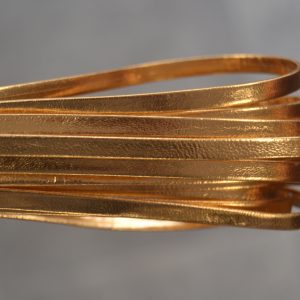Plat leder 5mm - Gold Rose Lamina - PROMOTIE