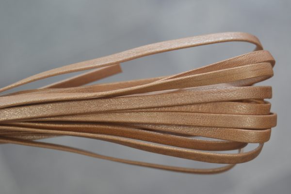 Plat leder 5mm - Rose Gold - PROMOTIE