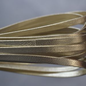 Plat leder 5mm - Platinum - PROMOTIE