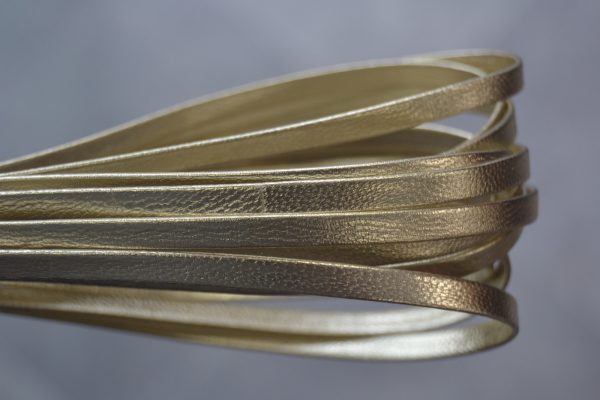 Plat leder 5mm - Platinum - PROMOTIE