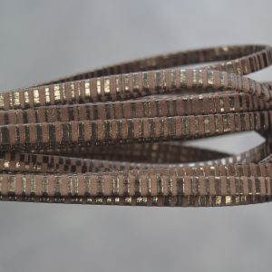 Plat leder 5mm - Spiral Style Brown - PROMOTIE