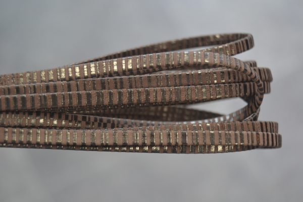 Plat leder 5mm - Spiral Style Brown - PROMOTIE