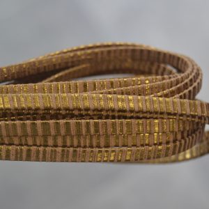 Plat leder 5mm - Folden Spyral Style Gold - PROMOTIE