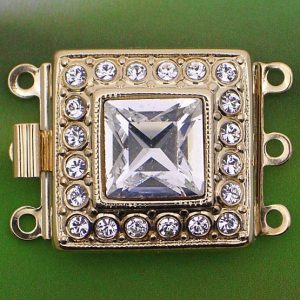 Klikslot 3-ogen - 17x17mm - 23k Gold Plated - 13076-03-01-00-001