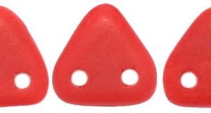 Triangle bead 6mm - Mat Opaque Red- 371-06-M9320