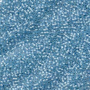 Delica Bead 11/0 - Dyed Aqua S/L Alabaster - 628