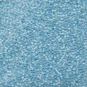 Delica Bead 11/0 - Aqua Lined Crystal AB - 57