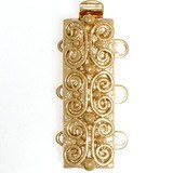 Klikslot 3-ogen - 19x7mm - 23k Gold Plated - 13495-03-01-00-000