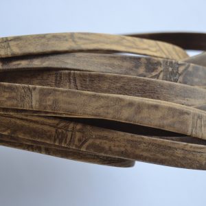 Plat leder 10mm -  Wood Brown - PROMOTIE