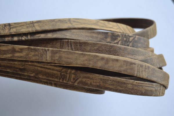 Plat leder 10mm -  Wood Brown - PROMOTIE